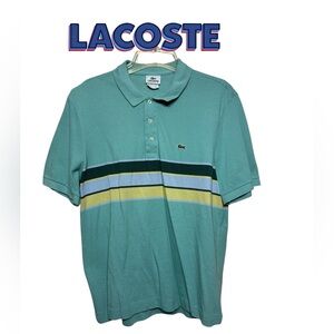 132. 👕 🐊L a c o s t e Men's Green Polo Shirt